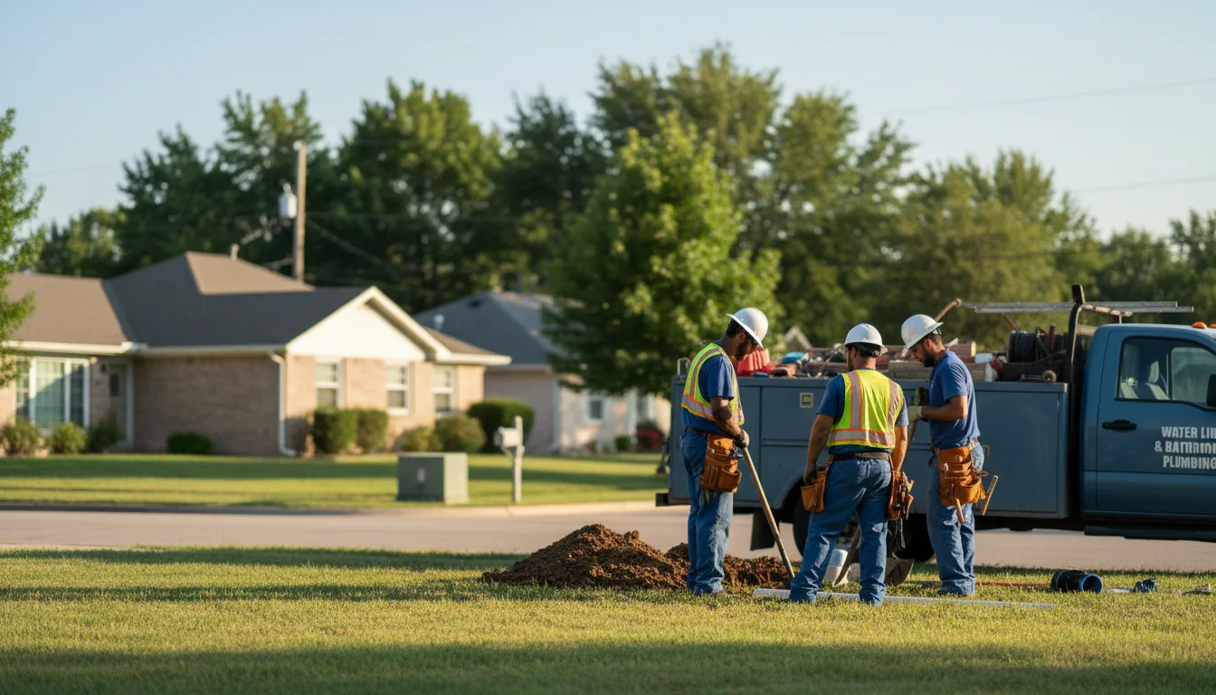 Residential water line and bathroom plumbing service in Wooster, OH